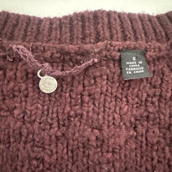 Anthropologie Knitted & Knotted Sweater Peekaboo Lace BOHO Skater Womens Small - Picture 5 of 11